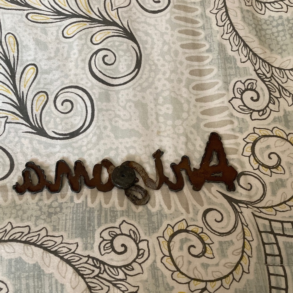 Arizona Script Rustic Metal Fridge Magnet - Picture 3 of 6